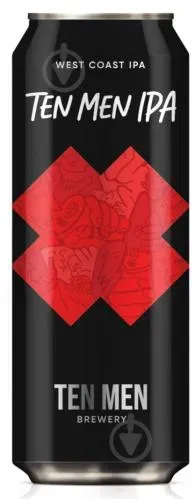 Пиво Ten Men IPA напівтемне нефільтроване 6% 0,5л