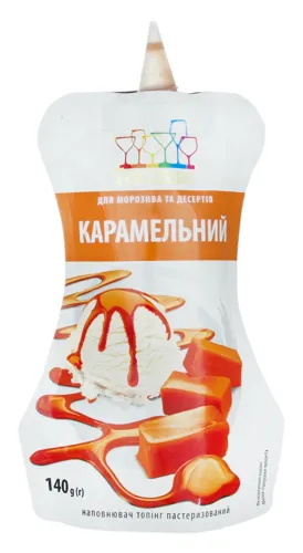 Топінг для морозива та десертів Карамельний Топпінг д/п 140г