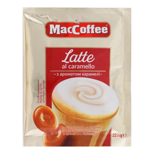 Напій кавовий розчинний 3в1 Latte al caramello MacCoffee м/у 22г