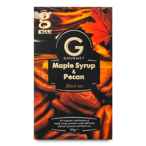 Кленовий Сироп G’Tea! Gourmet з Горіхом Пекан, в/ґ, 20х1.75г