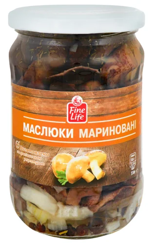 Мариновані Гриби Маслюки, с/б 530г