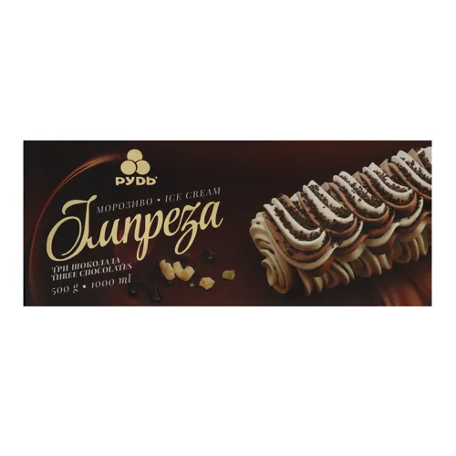 Морозиво Три шоколада Імпреза Рудь 500г