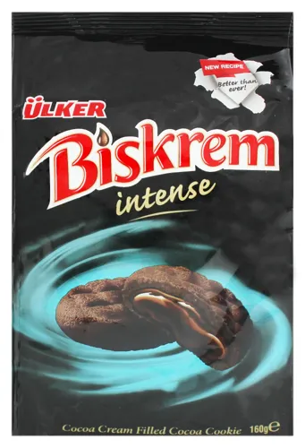 Печиво з какао з начинкою з шоколадного крему Intense Biskrem Ulker м/у 160г