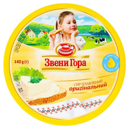 Сир плавлений Звени Гора Оригінальний порційний 50% 140г
