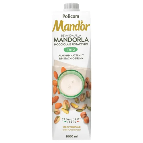 Напій мигдальний Mand'or Trio з фундуком та фісташками 1л