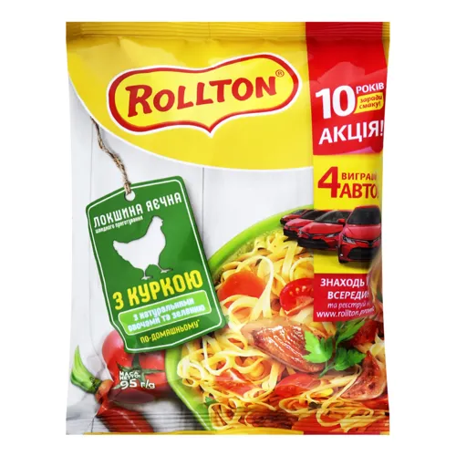 Локшина швидкого приготування Курка по-домашньому Rollton м/у 95г