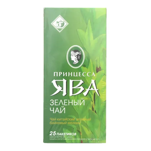 Чай зелений Принцеса Ява пакет з залізною упаковкою 2г*25шт