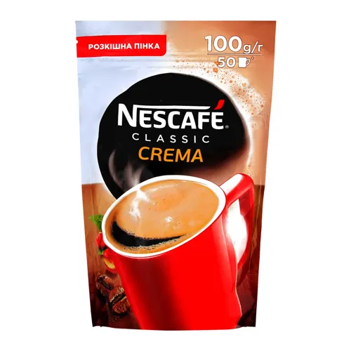 Кава натуральна розчинна порошкоподібна Classic Crema Nescafe д/п 100г