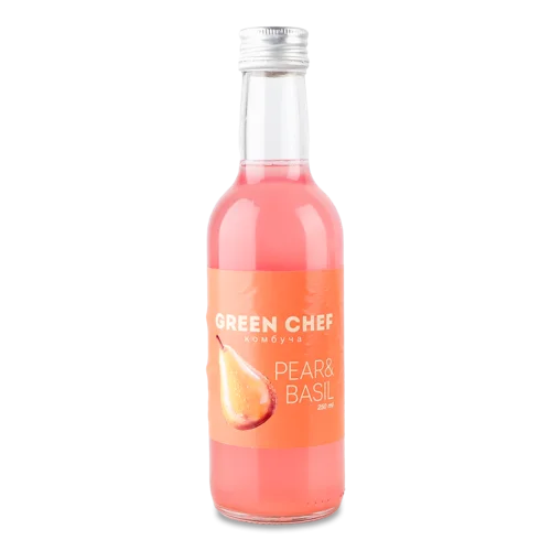 Комбуча Pear&Basil Green Chef с/пл, натуральна, 250мл