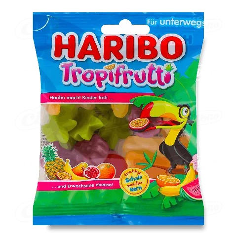 Цукерки жувальні Haribo Тропічні фрукти 100г