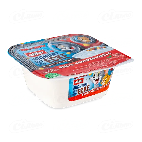 Йогурт Muller Tom & Jerry мікс 3,8%, 140г