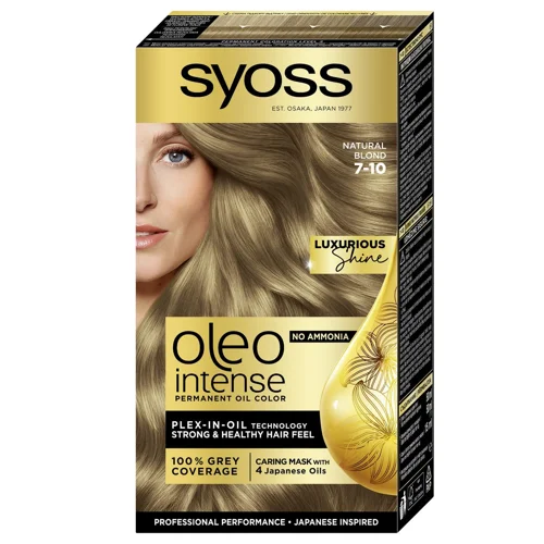 Крем-фарба Syoss Oleo Intense 7-10 Натуральний світло-русявий без аміаку 115мл