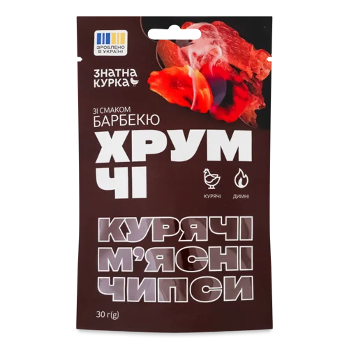 Чипси М'ясні Курячі В/К З Смаком Барбекю ХрумЧі, 30г