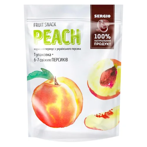 Персик Sergio сушені дольками 110г