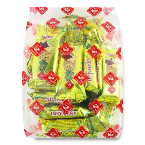 Цукерки Глазуровані Шоколадною Глазур'ю Ананасні, в/ґ, 200г