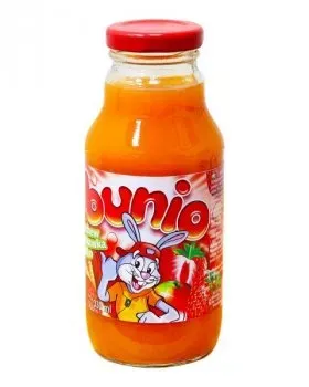 Сік Bunio морква-полуниця-яблуко, 330мл