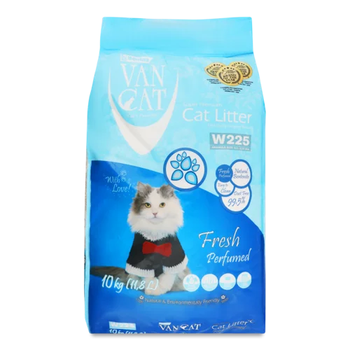 Котячий Наповнювач Білий Fresh Perfumed Super Premium VanCat, В/К, 10кг