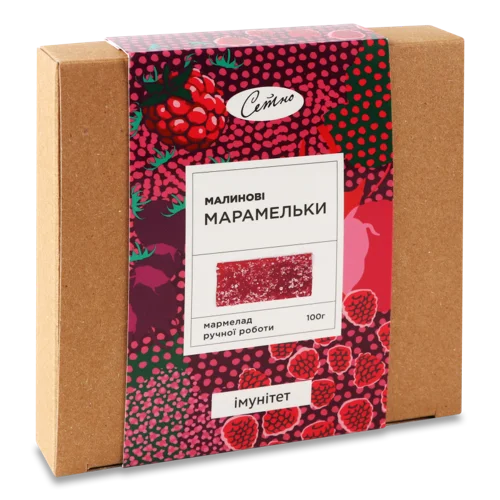 Мармелад Ручної Роботи Марамельки Малиновий Імунітет, к/у 100г