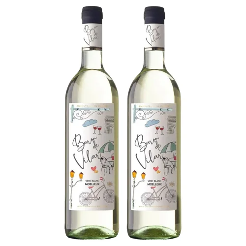 Вино набір Baron de Vilar біле напівсолодке 10% 2шт 0,75л