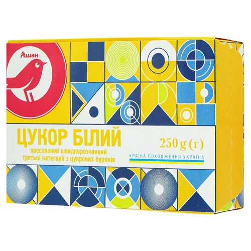 Цукор Auchan білий пресований 250г