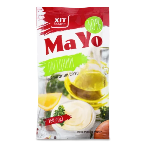 Соус Майонезний Вищого Ґатунку 30% Лагідний MaYo, 160г