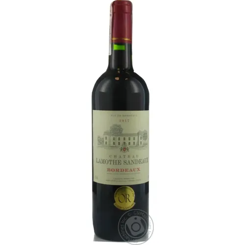 Вино Chateau Lamothe Sandeaux Bordeaux червоне сухе 13% 0,75л