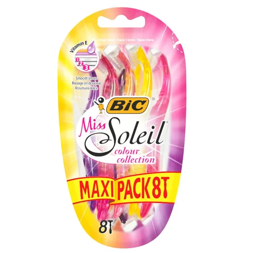 Бритва BIC Miss Soleil Colour Collection жіноча одноразова 8шт