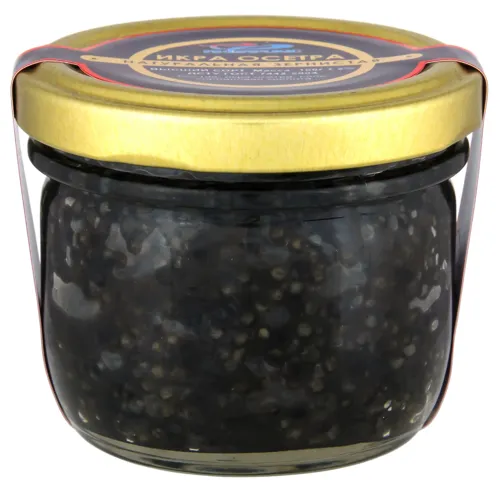 Ікра осетра натуральна зерниста Аквариус с/б 100г