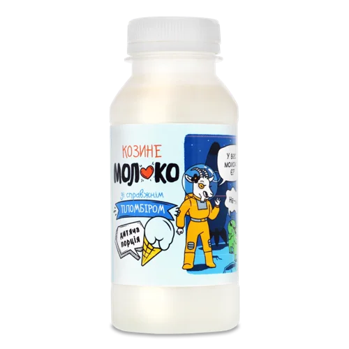 Молоко Козине Зі Справжнім Пломбіром 7.5% Доообра Ферма, п/пл, 250г