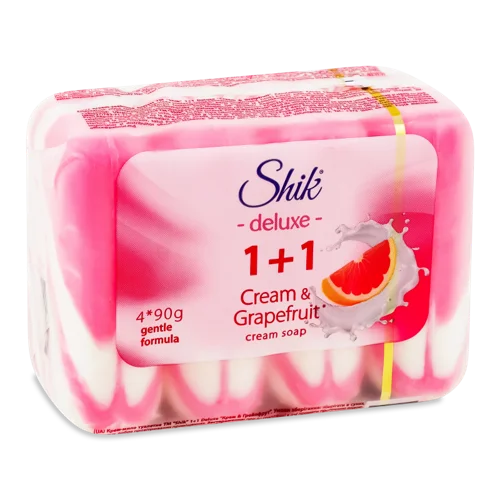 Туалетне Крем-Мило Cream&Grapefruit 1+1 Deluxe Shik, 4х90г