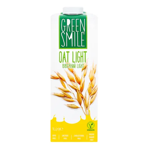 Напій вівсяний 0.5% ультрапастеризований збагачений кальцієм Oat Light Green Smile т/п 1л