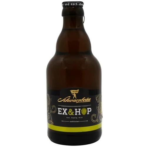 Пиво Schwarzbraeu Ex & Hop світле нефільтроване 5,4% 0,33л