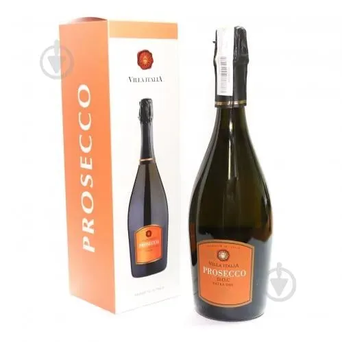 Вино ігристе біле сухе Villa Italia Prosecco Spumante 0.75л у коробці