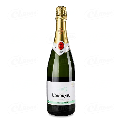 Вино ігристе Codorniu Zero біле сухе безалкогольне, 0,75л