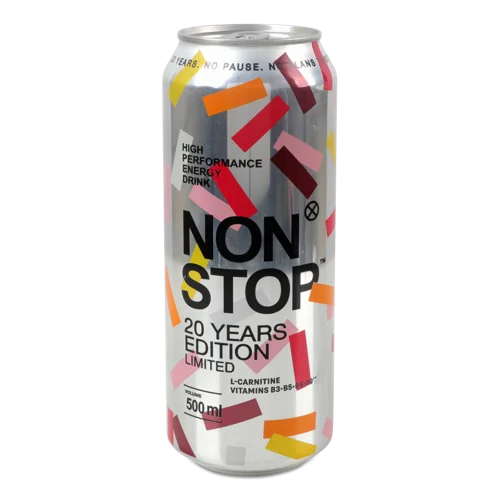 Напій Енергетичний Безалкогольний Сильногазований, Лімітована Серія Non Stop, Залізна Банка 500мл
