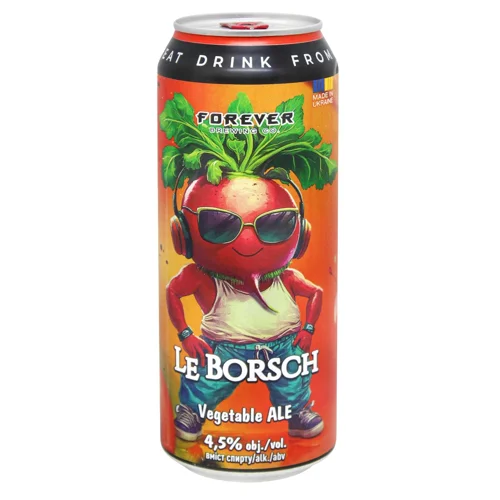 Пиво Forever Le Borsch світле нефільтроване 4,5% 0,5л