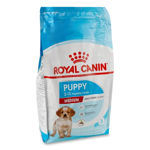 Корм сухий повнораціонний для цуценят середніх розмірів, Royal Canin, м/у, 4 кг
