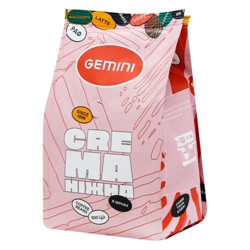 Кава Gemini Crema в зернах 500г