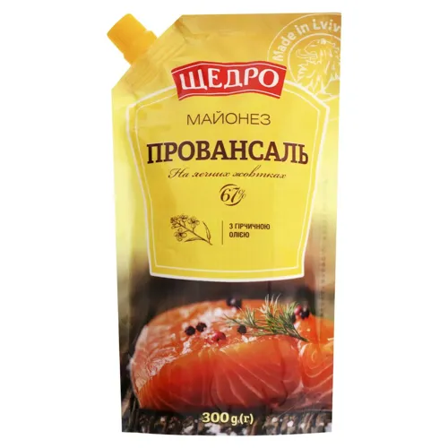 Майонез Щедро Провансаль 67% дой-пак 400г