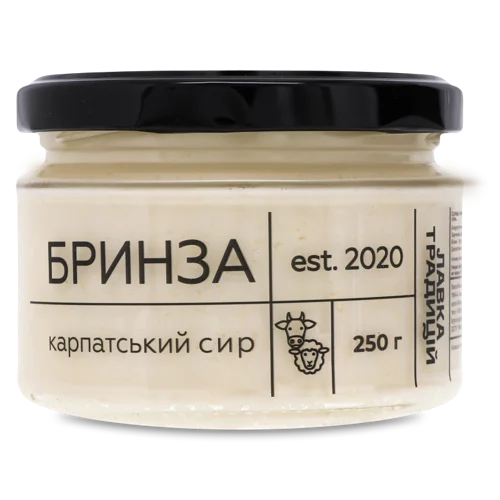 Сир Бринза Мішана Лавка Традицій, Скляна Банка, 250г