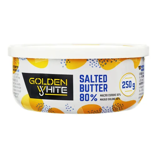 Масло вершкове 80% солоне Golden White ст 250г