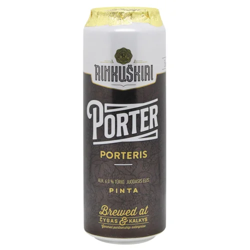Пиво Rinkuskiai Porter темне 6% 0,568л