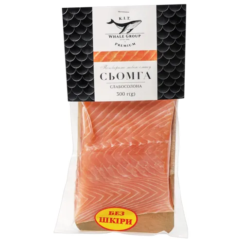 Сьомга К.І.Т сиров'ялена шматок без шкури вищого ґатунку, 300г