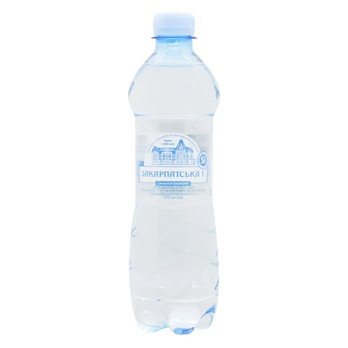 Вода мінеральна Закарпатська 1 сильногазована 0,5л