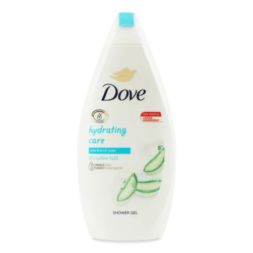 Гель для Душу Aloe&Birch Water Hydrating Care Dove, 450мл
