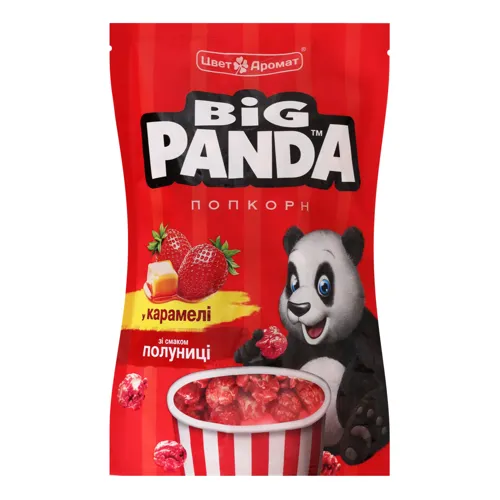 Попкорн в карамелі зі смаком полуниці Big Panda д/п 90г