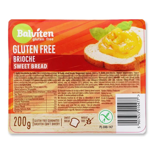 Хліб Balviten бріош без глютену 200г