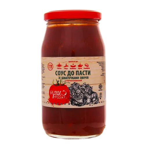 Соус Наш ПродуктиК К пасте з кусочками овочів