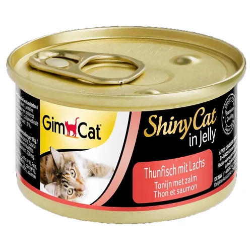 Корм вологий GimCat Shiny Cat з тунцем та лососем для котів 70г