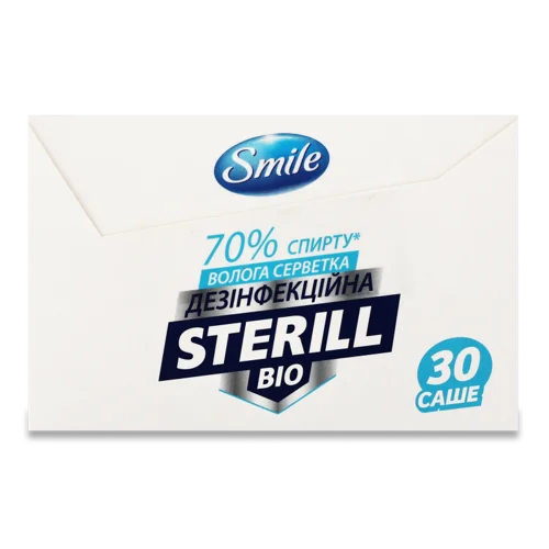 Вологі Дезінфекційні Серветки Sterill Bio Smile 30шт